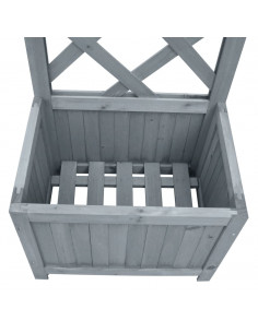 Fioriera a Traliccio 40x30x135 cm in Legno Massello di Abete