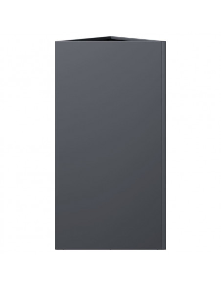 Fioriera Antracite Triangolare 40x34,5x70 cm in Acciaio