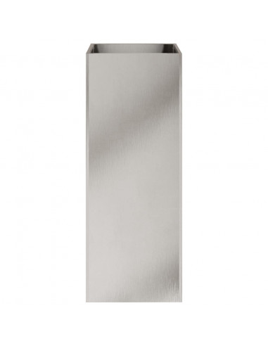 Fioriera Argento 32x29x75 cm in Acciaio Inox