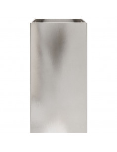 Fioriera Argento 42x38x75 cm in Acciaio Inox