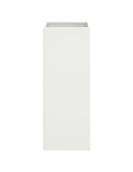 Fioriera Bianca 32x27,5x75 cm in Acciaio Laminato a Freddo