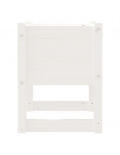 Fioriera Bianca 40x40x52,5 cm in Legno Massello di Pino