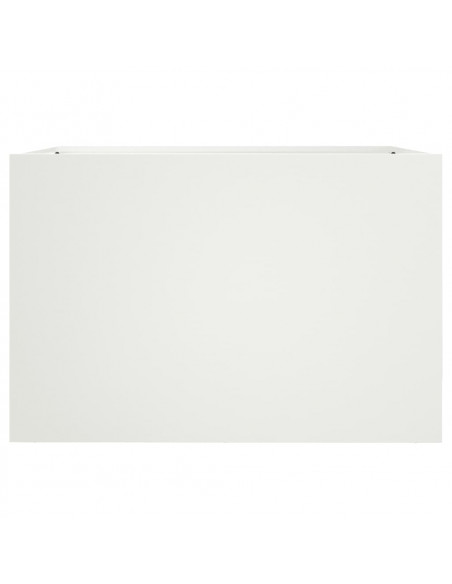 Fioriera Bianca 62x40x39 cm in Acciaio Laminato a Freddo