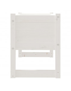 Fioriera Bianca 78x40x52 cm in Legno Massello di Pino