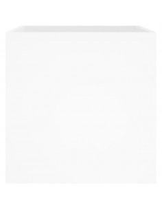 Fioriera Bianco Lucido 40x40x40 cm in Legno Multistrato