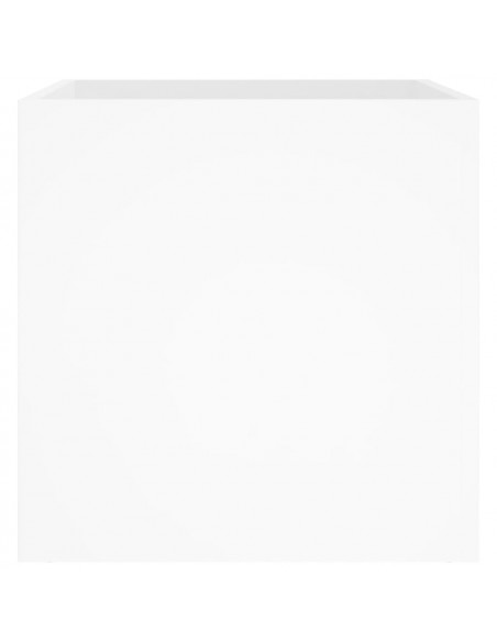 Fioriera Bianco Lucido 40x40x40 cm in Legno Multistrato