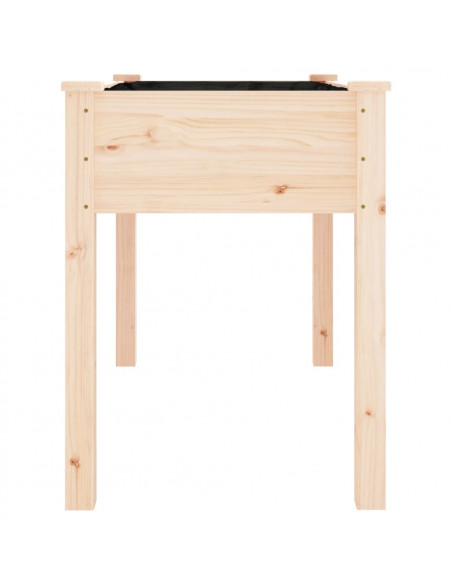Fioriera con Fodera 118x59x76 cm Legno Massello di Abete
