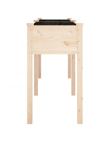 Fioriera con Fodera 161x45x76 cm Legno Massello di Abete