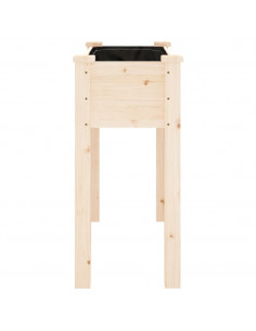 Fioriera con Fodera 71x37x76 cm Legno Massello di Abete