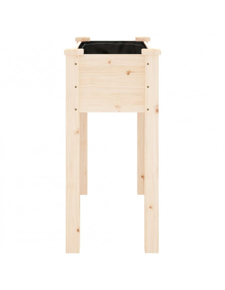 Fioriera con Fodera 71x37x76 cm Legno Massello di Abete