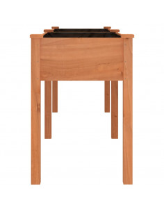 Fioriera con Fodera Marrone 203x53x76cm Legno Massello di Abete