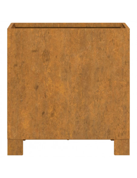 Fioriera con Gambe Ruggine 32x30x33 cm Acciaio Corten