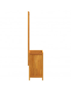 Fioriera con Traliccio 55x29,5x132 cm Legno Massello di Acacia
