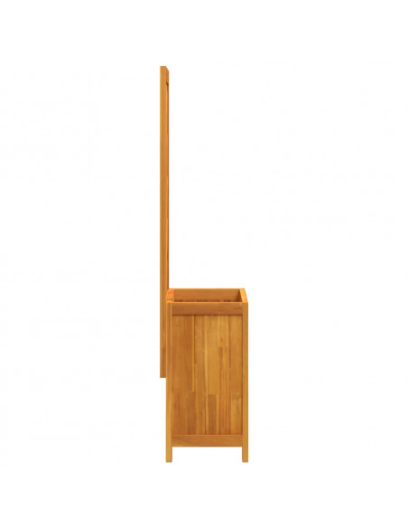Fioriera con Traliccio 55x29,5x132 cm Legno Massello di Acacia