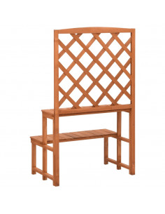 Fioriera con Traliccio 70x42x115cm Massello di Abete