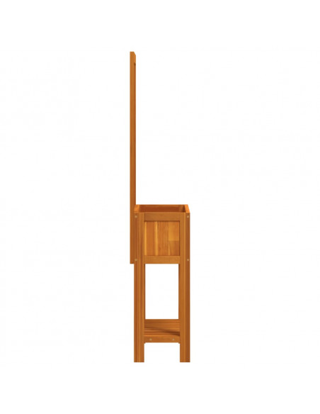 Fioriera con Traliccio e Ripiano 55x29,5x152 cm in Legno Acacia