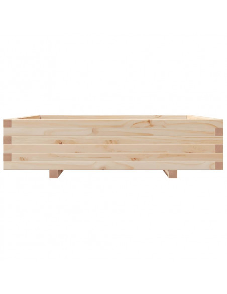 Fioriera da Giardino 100x100x26,5 cm in Legno Massello di Pino