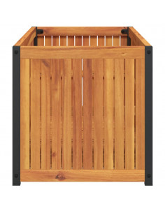 Fioriera da Giardino 110x45x44 cm in Legno Acacia e Acciaio
