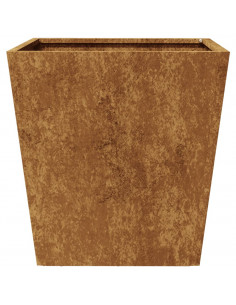 Fioriera da Giardino 40x40x40 cm in Acciaio Corten