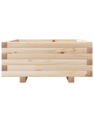 Fioriera da Giardino 60x60x26,5 cm in Legno Massello di Pino