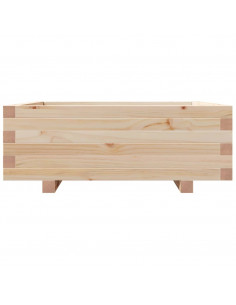 Fioriera da Giardino 70x70x26,5 cm in Legno Massello di Pino