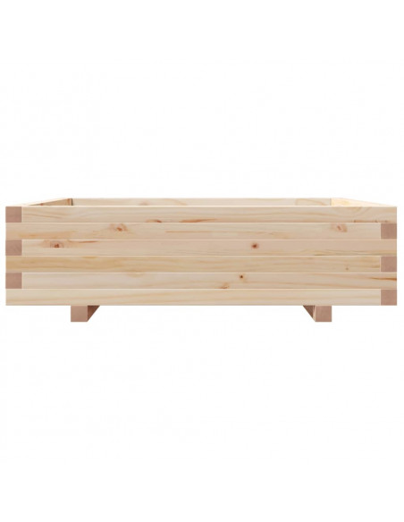 Fioriera da Giardino 90x90x26,5 cm in Legno Massello di Pino