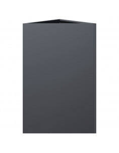 Fioriera da Giardino Antracite Triangolare 50x43x75 cm Acciaio