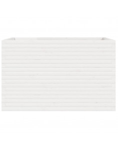 Fioriera da Giardino Bianca 110x60x68,5 cm Legno Massello Pino
