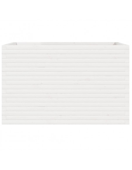 Fioriera da Giardino Bianca 110x60x68,5 cm Legno Massello Pino