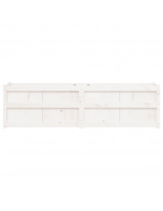 Fioriera da Giardino Bianca 180x50x50 cm Legno Massello di Pino