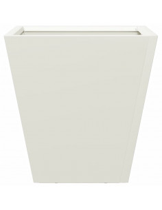 Fioriera da Giardino Bianca 30x30x30 cm in Acciaio