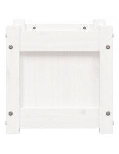 Fioriera da Giardino Bianca 31x31x31 cm Legno Massello di Pino