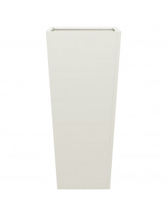 Fioriera da Giardino Bianca 35x35x75 cm in Acciaio