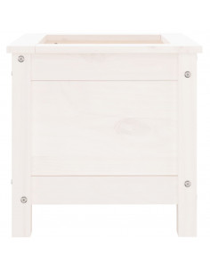 Fioriera da Giardino Bianca 40x40x39 cm Legno Massello di Pino