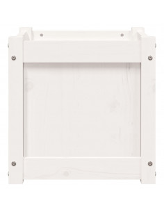 Fioriera da Giardino Bianca 40x40x40 cm Legno Massello di Pino