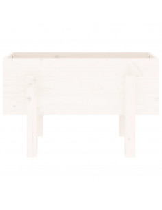 Fioriera da Giardino Bianca 62x30x38 cm Legno Massello di Pino