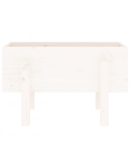Fioriera da Giardino Bianca 62x30x38 cm Legno Massello di Pino