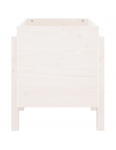Fioriera da Giardino Bianca 62x50x57 cm Legno Massello di Pino