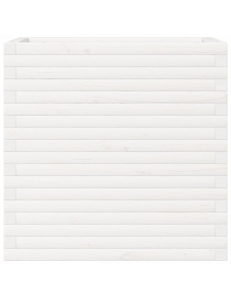Fioriera da Giardino Bianca 70x40x68,5cm Legno Massello di Pino