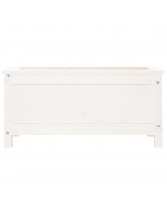 Fioriera da Giardino Bianca 82,5x40x39cm Legno Massello di Pino