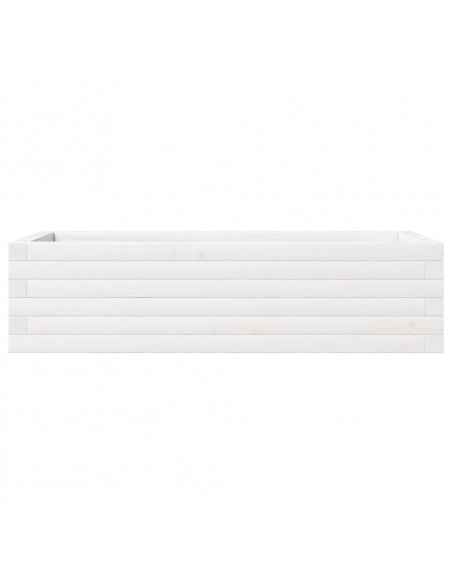 Fioriera da Giardino Bianca 90x40x23 cm Legno Massello di Pino