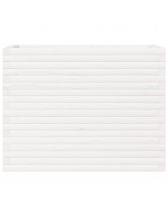 Fioriera da Giardino Bianca 90x40x68,5cm Legno Massello di Pino