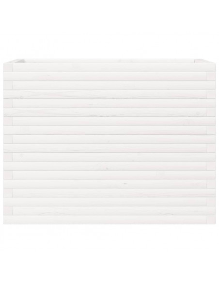 Fioriera da Giardino Bianca 90x40x68,5cm Legno Massello di Pino