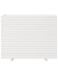 Fioriera da Giardino Bianca 90x40x72 cm Legno Massello di Pino