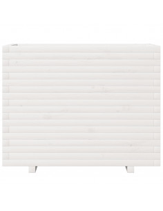 Fioriera da Giardino Bianca 90x40x72,5cm Legno Massello di Pino