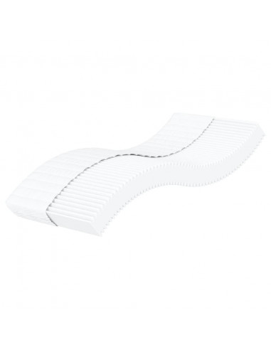 Divano Letto con Materasso Crema 100x200 cm in Tessuto