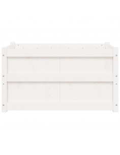 Fioriera da Giardino Bianca 90x50x50 cm Legno Massello di Pino