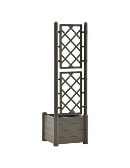 Fioriera da Giardino con Graticcio 43x43x142 cm PP Antracite