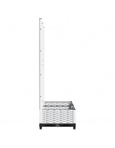Fioriera da Giardino con Graticcio Bianco 80x40x121,5 cm PP