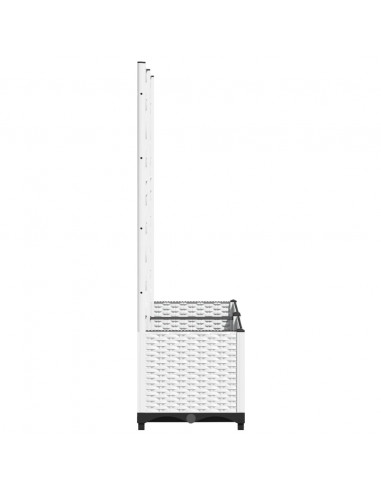 Fioriera da Giardino con Graticcio Bianco 80x40x136 cm PP
